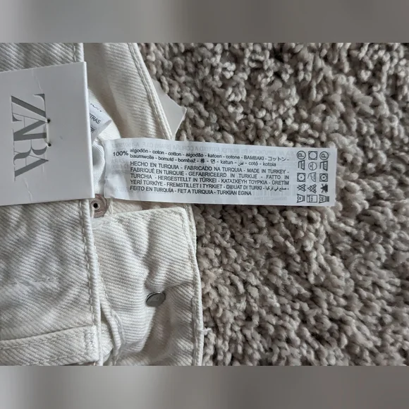 NWT Zara tie-dye cream jeans - Picture 6 of 14